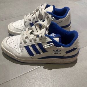 Adidas Kids White and Navy Sneakers